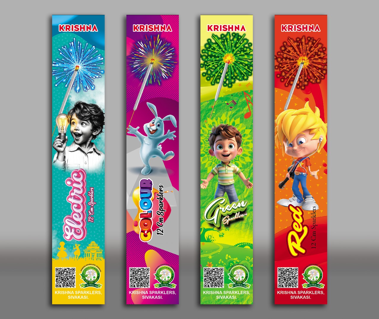 Krish Crackers 12 Cm Electric Sparklers(5box)